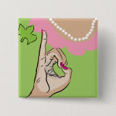 実質のかわいらしい女子学生クラブのおもしろい 缶バッジ (正面)