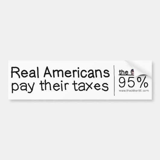 実質のアメリカ人 バンパーステッカー (正面)