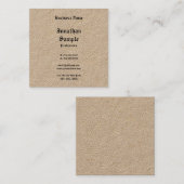 実質のクラフト紙のクラシックでノスタルジックで古い英語 スクエア名刺 (正面/裏面)