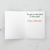 実質のクリスマスカードのクリスマスカード シーズンカード (内部)