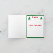 実質のクリスマスカード シーズンカード (内部)