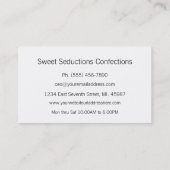 実質のグランジなココアいちごのベーカリーの名刺 名刺 (裏面)