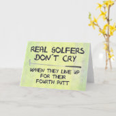 実質のゴルファーのdon´tの叫び カード (黄色い花)