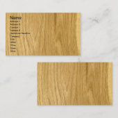 実質のスキャンされた王冠の切口のカシのベニヤ 名刺 (正面/裏面)