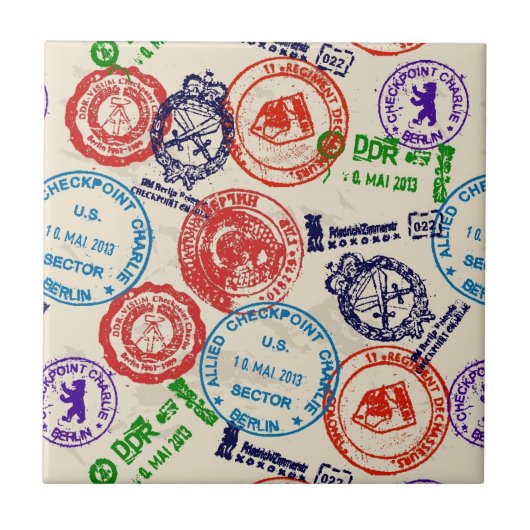 実質のスタンプとの質 タイル (正面)