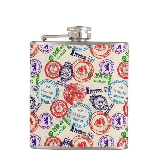 実質のスタンプとの質 フラスク (正面)