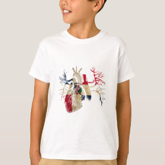 実質のハートのドミニコ共和国共和国の旗 Tシャツ