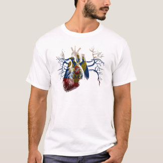 実質のハートのロシアのな旗 Tシャツ