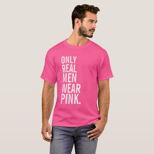 実質のメンズウェアのピンクだけ Tシャツ (正面フル)