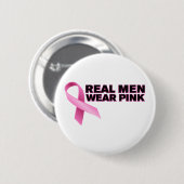 実質のメンズウェアのピンクボタン 缶バッジ (正面&裏面)