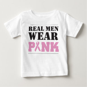 実質のメンズウェアのピンク ベビーTシャツ