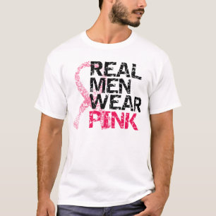 実質のメンズウェアのピンク-乳癌 Tシャツ