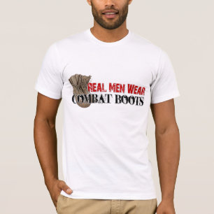 実質のメンズウェアの戦闘用ブーツ Tシャツ