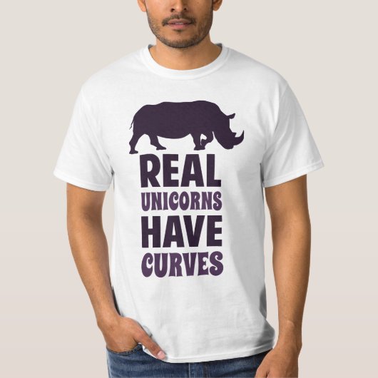 実質のユニコーンにカーブがあります Tシャツ (正面)