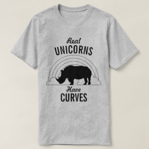 実質のユニコーンにカーブのおもしろいなサイがあります Tシャツ