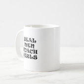 実質の人のコーチの女の子 コーヒーマグカップ (正面左)
