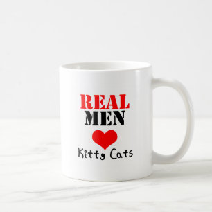 実質の人のハート(愛)の子猫猫 コーヒーマグカップ