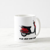 実質の人の乗車のスクーター! コーヒーマグカップ (正面右)