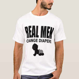 実質の人の変更のおむつ Tシャツ