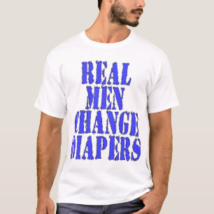 実質の人の変更のおむつ Tシャツ