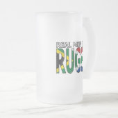 実質の人の演劇のラグビー南アフリカ共和国 フロストグラスビールジョッキ (正面右)