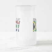 実質の人の演劇のラグビー南アフリカ共和国 フロストグラスビールジョッキ (中央)