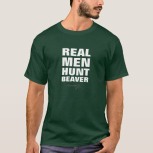 実質の人の狩りのビーバーのおもしろTシャツ Tシャツ