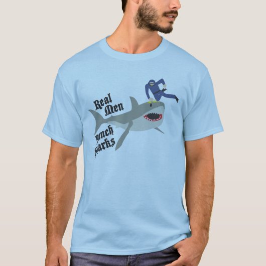 実質の人の穿孔器の鮫のワイシャツ Tシャツ (正面)