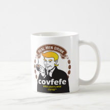 実質の人の飲み物COVFEFE! 切札のミームのコーヒーパロディ