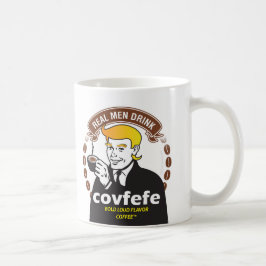 実質の人の飲み物COVFEFE! 切札のミームのコーヒーパロディ コーヒーマグカップ