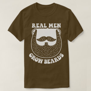 実質の人はひげの顔の毛のおもしろTシャツを育てます Tシャツ