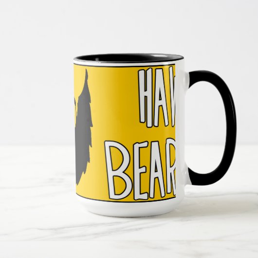 実質の人はひげを持っています マグカップ (右)