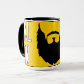 実質の人はひげを持っています マグカップ (正面左)