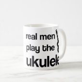 実質の人はウクレレを遊びます コーヒーマグカップ (正面右)