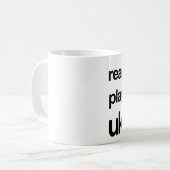実質の人はウクレレを遊びます コーヒーマグカップ (正面左)