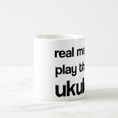 実質の人はウクレレを遊びます コーヒーマグカップ (中央)