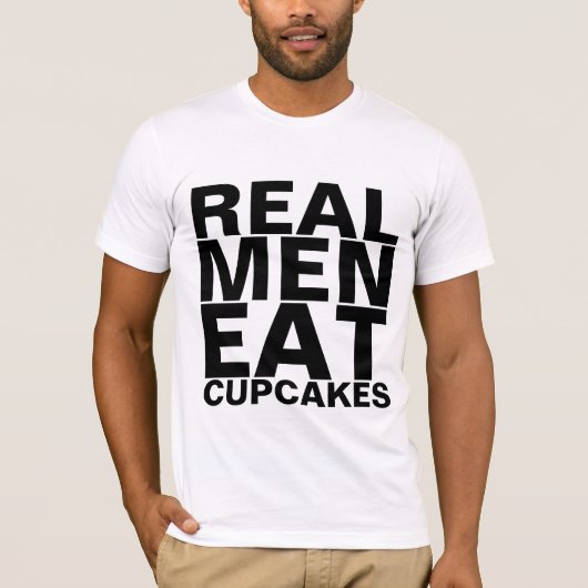 実質の人はカップケーキのTシャツを食べます Tシャツ (正面)