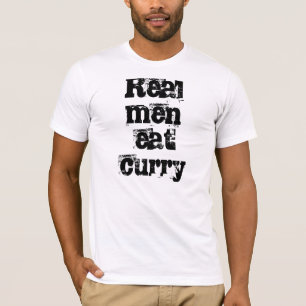 実質の人はカレーのTシャツを食べます Tシャツ