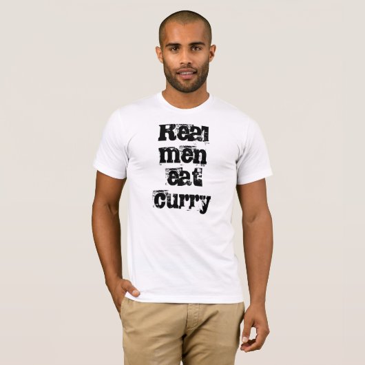 実質の人はカレーのTシャツを食べます Tシャツ (正面フル)