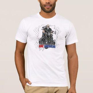 実質の人はバイクもしくは自転車に乗る人のためのアメリカ人によって破壊されるTシャツに乗ります Tシャツ