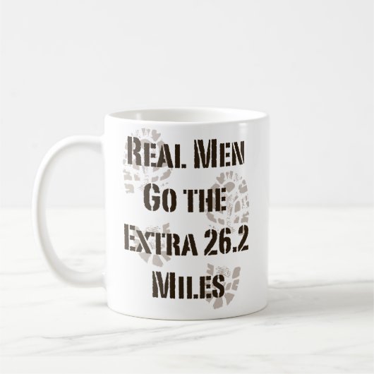 実質の人は余分26.2マイルのマグ行きます コーヒーマグカップ (左)