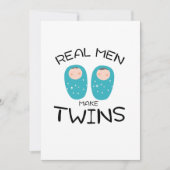 実質の人は双生児に新しいパパの父の日の双生児をパパします カード (正面)