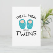 実質の人は双生児に新しいパパの父の日の双生児をパパします カード (スタンド正面)