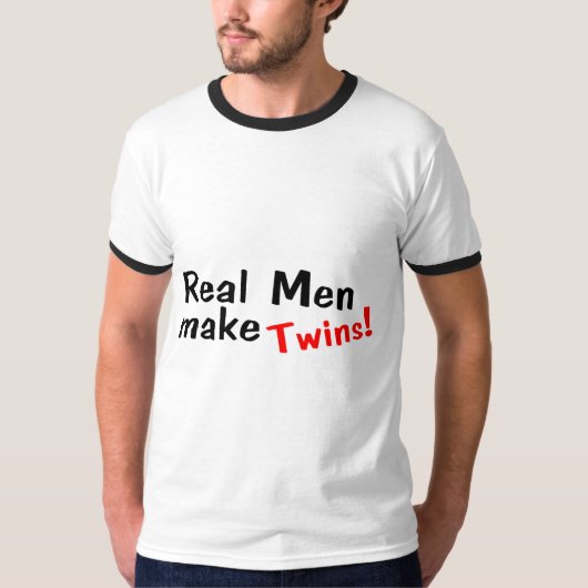 実質の人は双生児を作ります Tシャツ (正面)