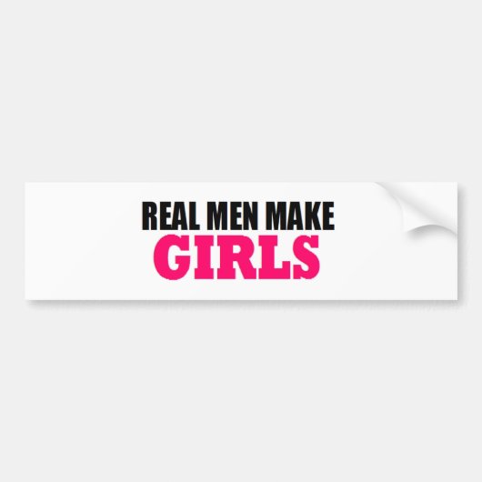 実質の人は女の子にベビーのお父さんを新しい父します バンパーステッカー (正面)