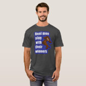 実質の人は彼らのウインナー、おもしろいなダックスフントと遊びます Tシャツ (正面フル)