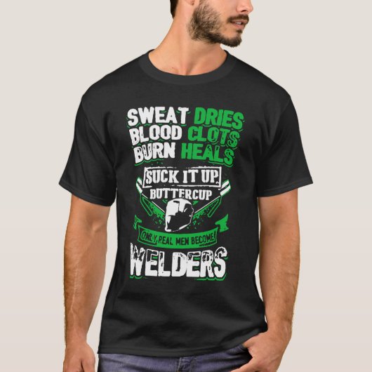 実質の人は溶接工になります Tシャツ (正面)