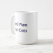 実質の人は猫のマグを好みます コーヒーマグカップ (正面左)