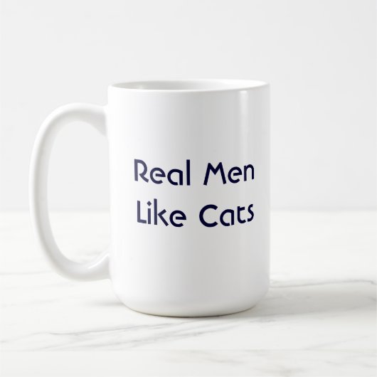 実質の人は猫のマグを好みます コーヒーマグカップ (左)