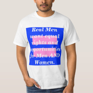 実質の人は男女同権主義者です Tシャツ